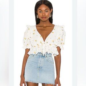 For Love and Lemons Shelby Blouse- Size M